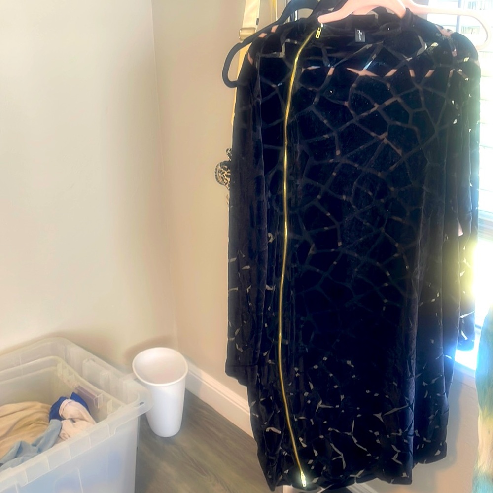 Black crossed sheer dress